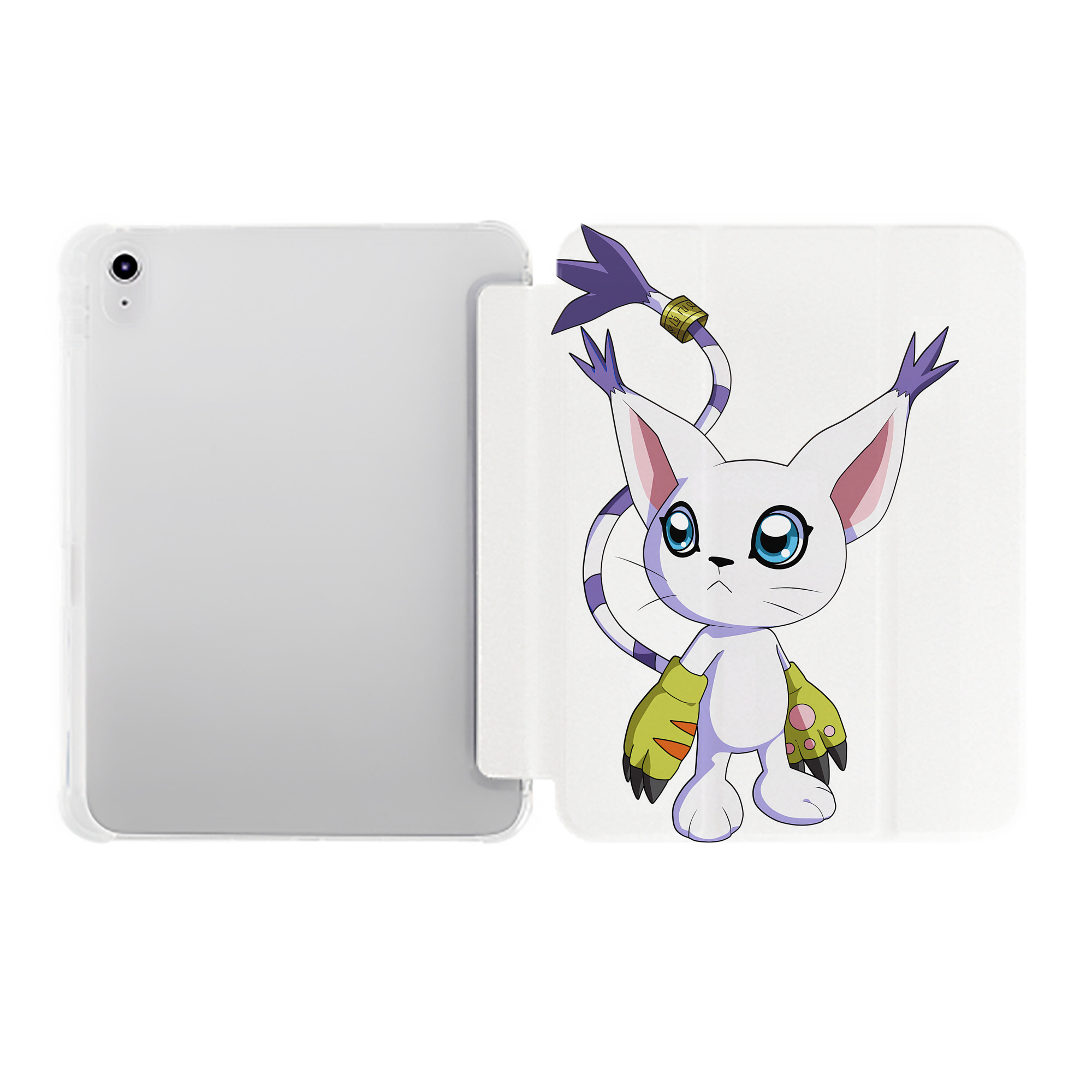 （画像用） Digimon デジタルモンスター/デジモン IPad ケース ペン収納付き 三つ折りスタンド PUレザー×シリコン 対応機種9.5/10.5/10.9インチ